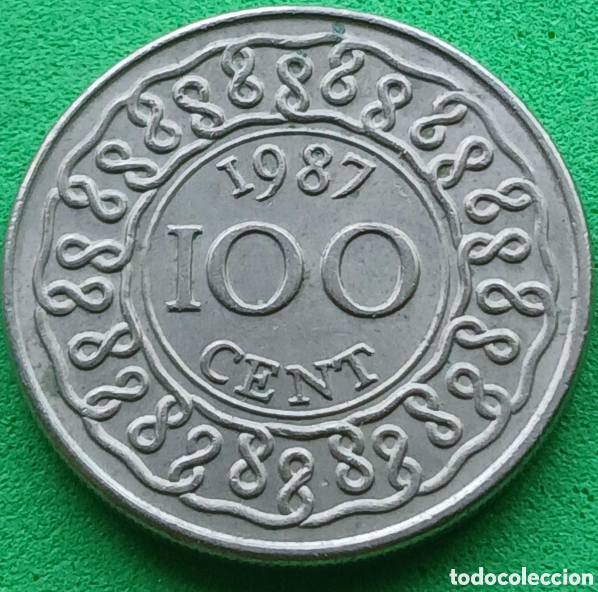Monedas antiguas de Am&eacute;rica: Surinam 100 cent 1987 km#23