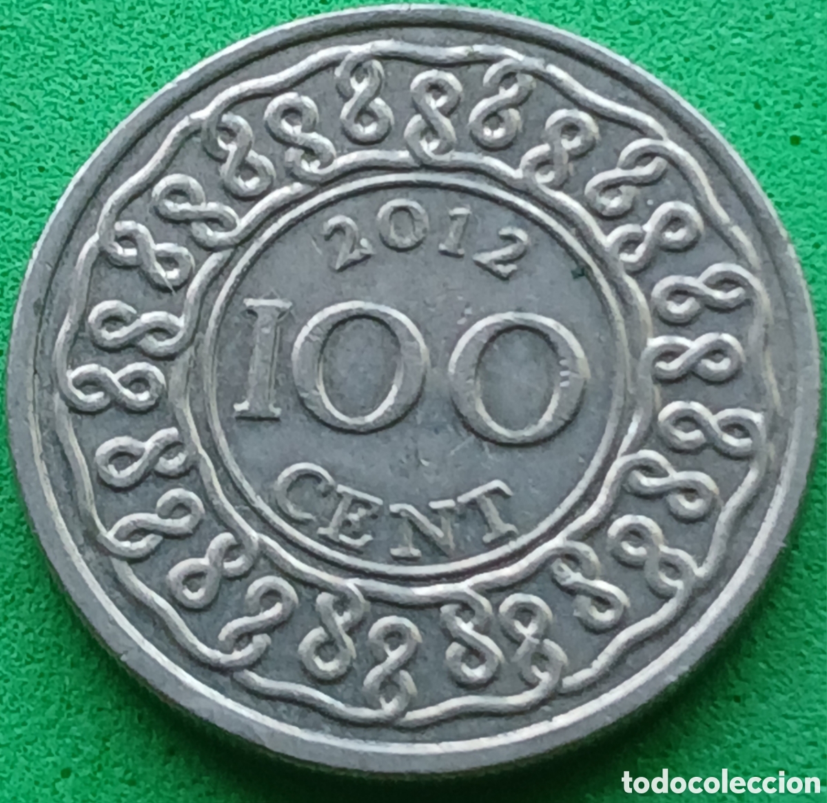 Monedas antiguas de Am&eacute;rica: Surinam 100 cent 2012 km#22 sin marca/ ESCASA