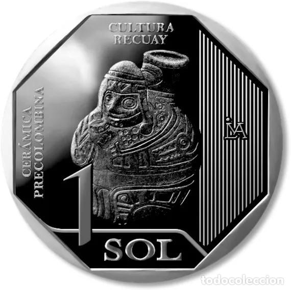 Monedas antiguas de Am&eacute;rica: 1 sol PERU 2026 La cultura Recuay