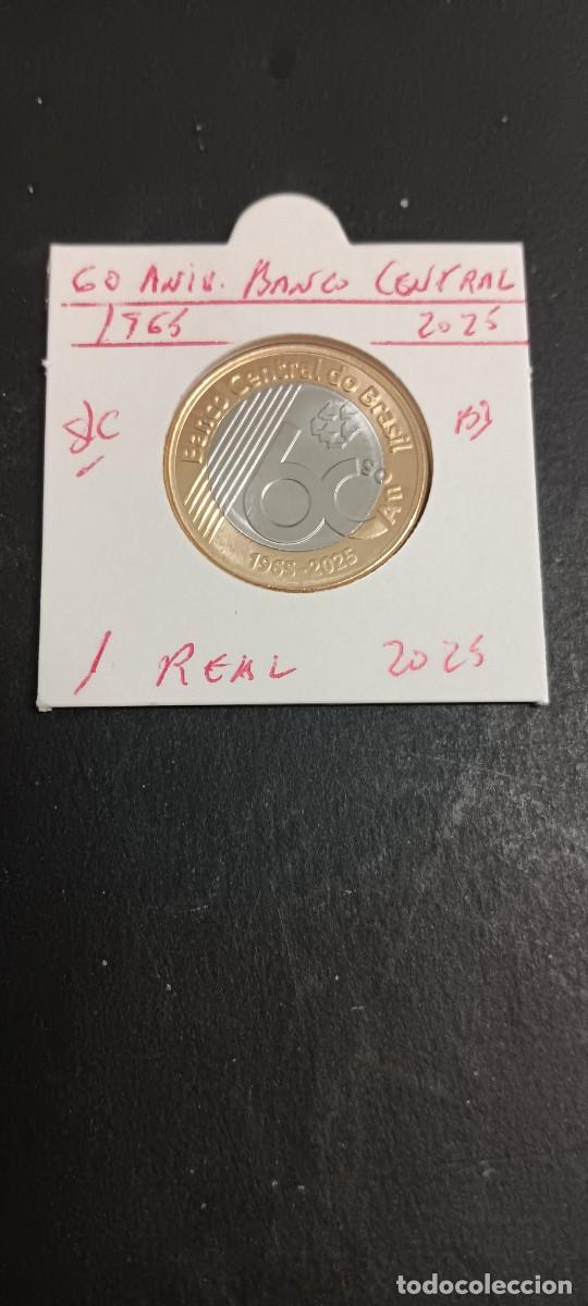 Monedas antiguas de Am&eacute;rica: BRASIL 1 REAL 2025 S/C KM=NEW (BIMETALICA)60 ANIV. BANCO CENTRAL 1965-2025