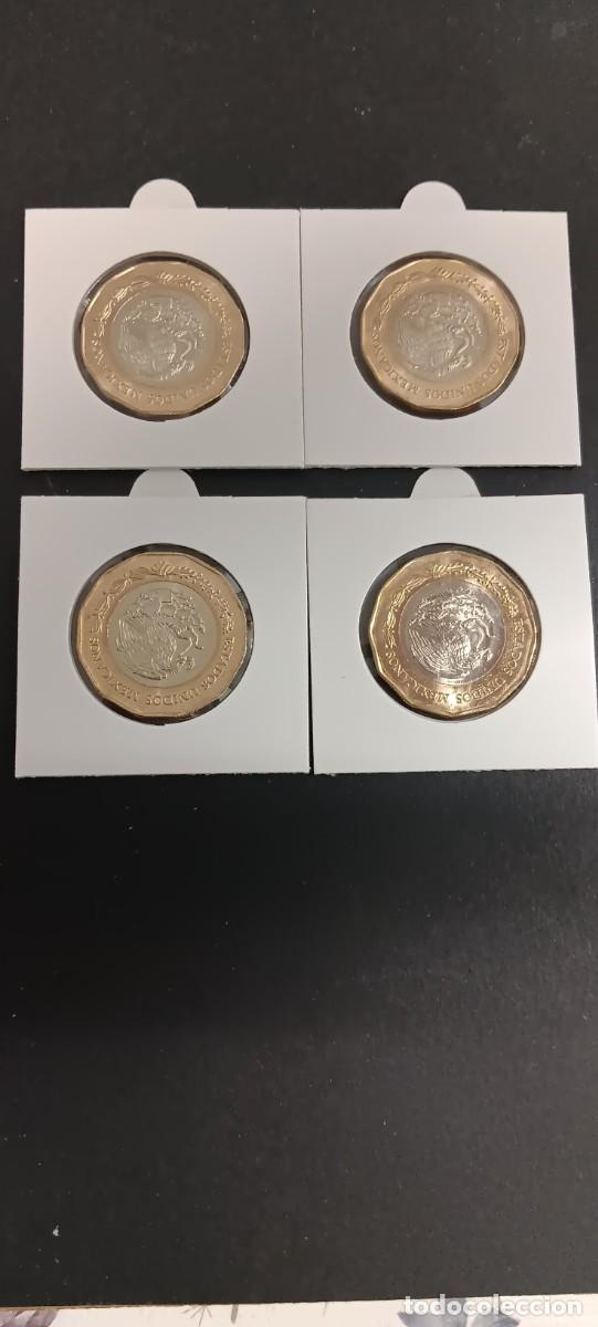Monedas antiguas de Am&eacute;rica: MEXICO JUEGO COMPLETO 4x20 PESOS S/C 2026(BIMETALICAS)MUNDIAL DE FUTBOL