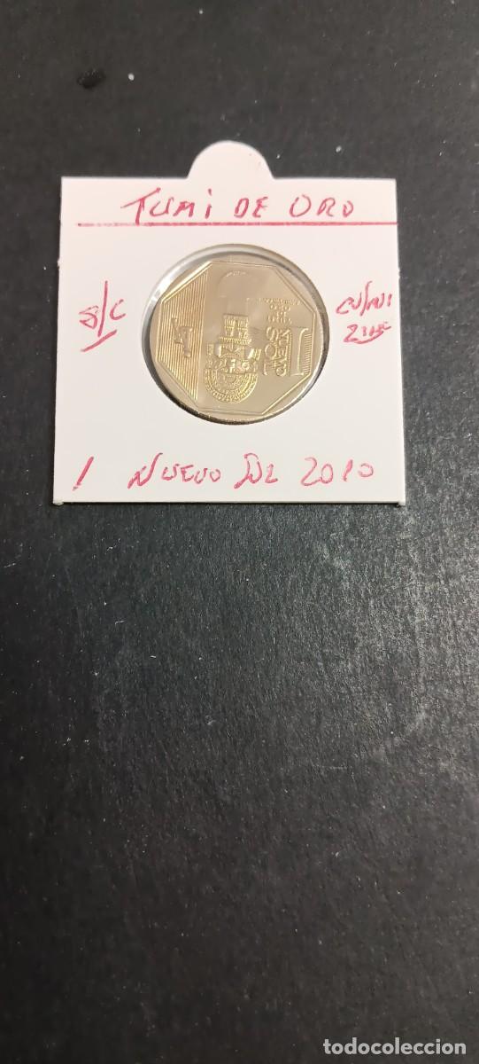 Monedas antiguas de Am&eacute;rica: PER&Uacute; 1 NUEVO SOL 2010 S/C KM=340 (CUPRONIQUEL-ZINC) TUMI DE ORO