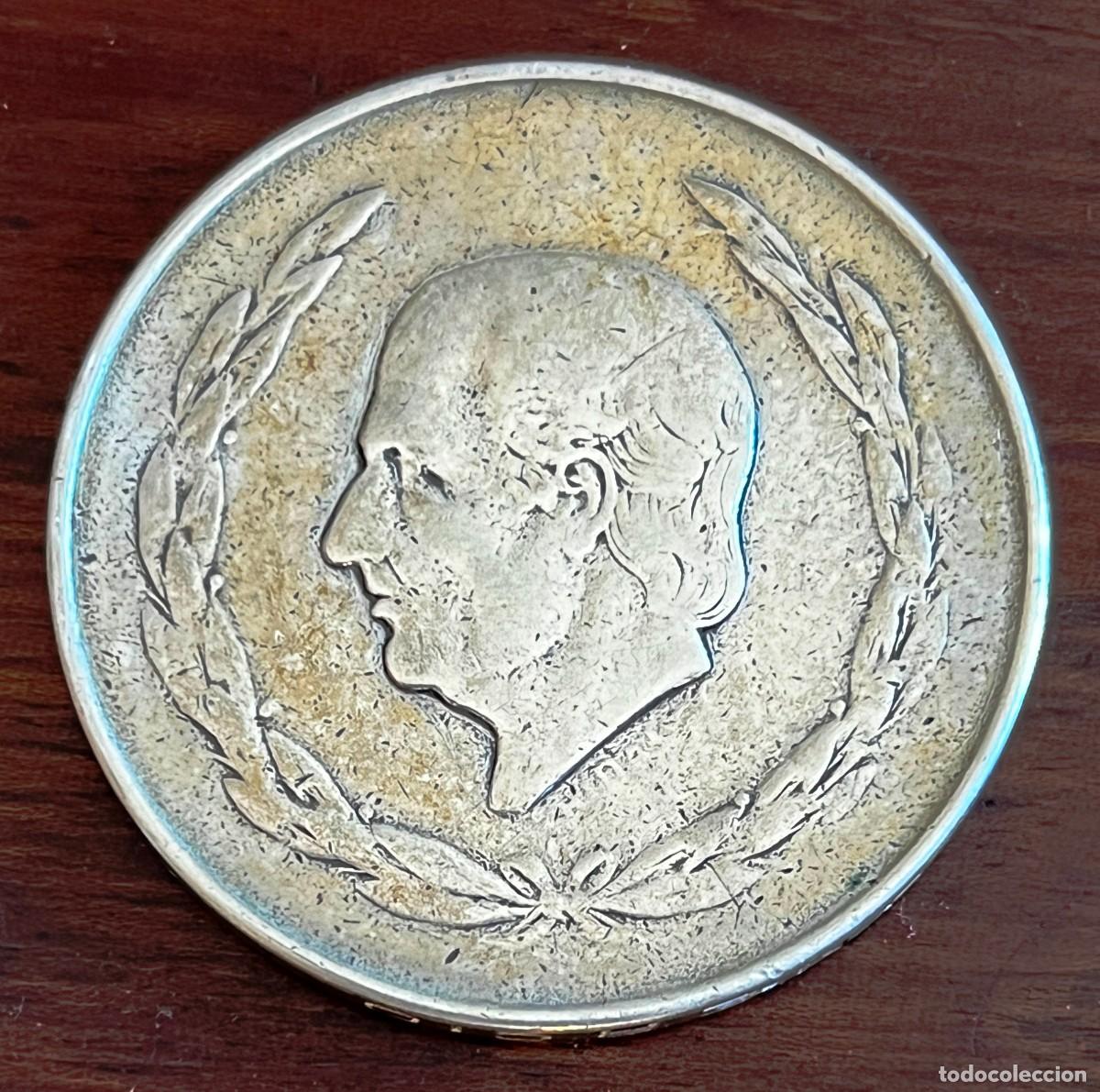 Monedas antiguas de Am&eacute;rica: MONEDA DE MEXICO DE PLATA 1953, DE CINCO PESOS, PESA 27,5 GRS. MIDE 4 CMS. DE DIAMETRO.