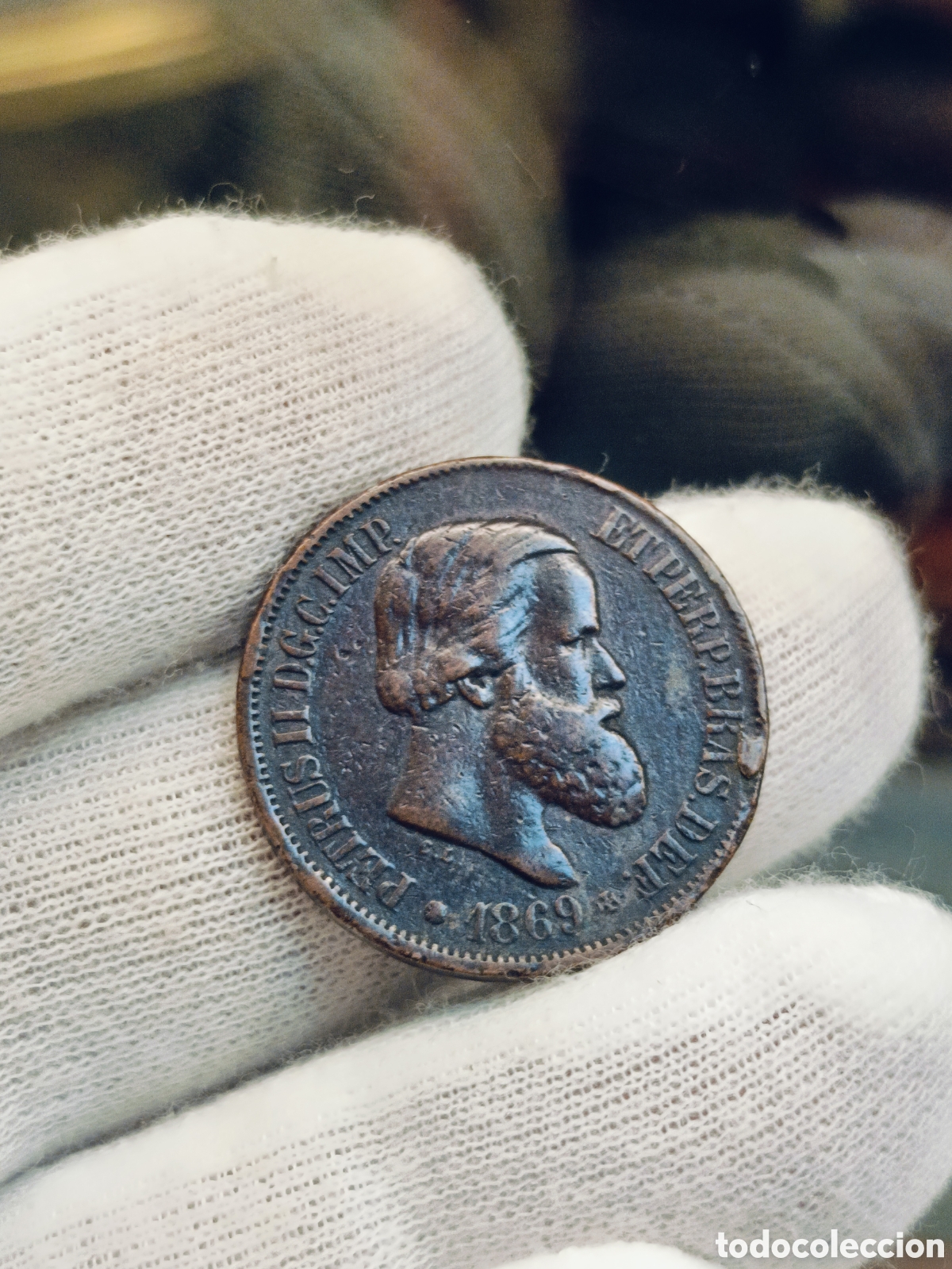 Monedas antiguas de Am&eacute;rica: BRASIL . 20 REIS . PEDRO II . A&Ntilde;O 1869