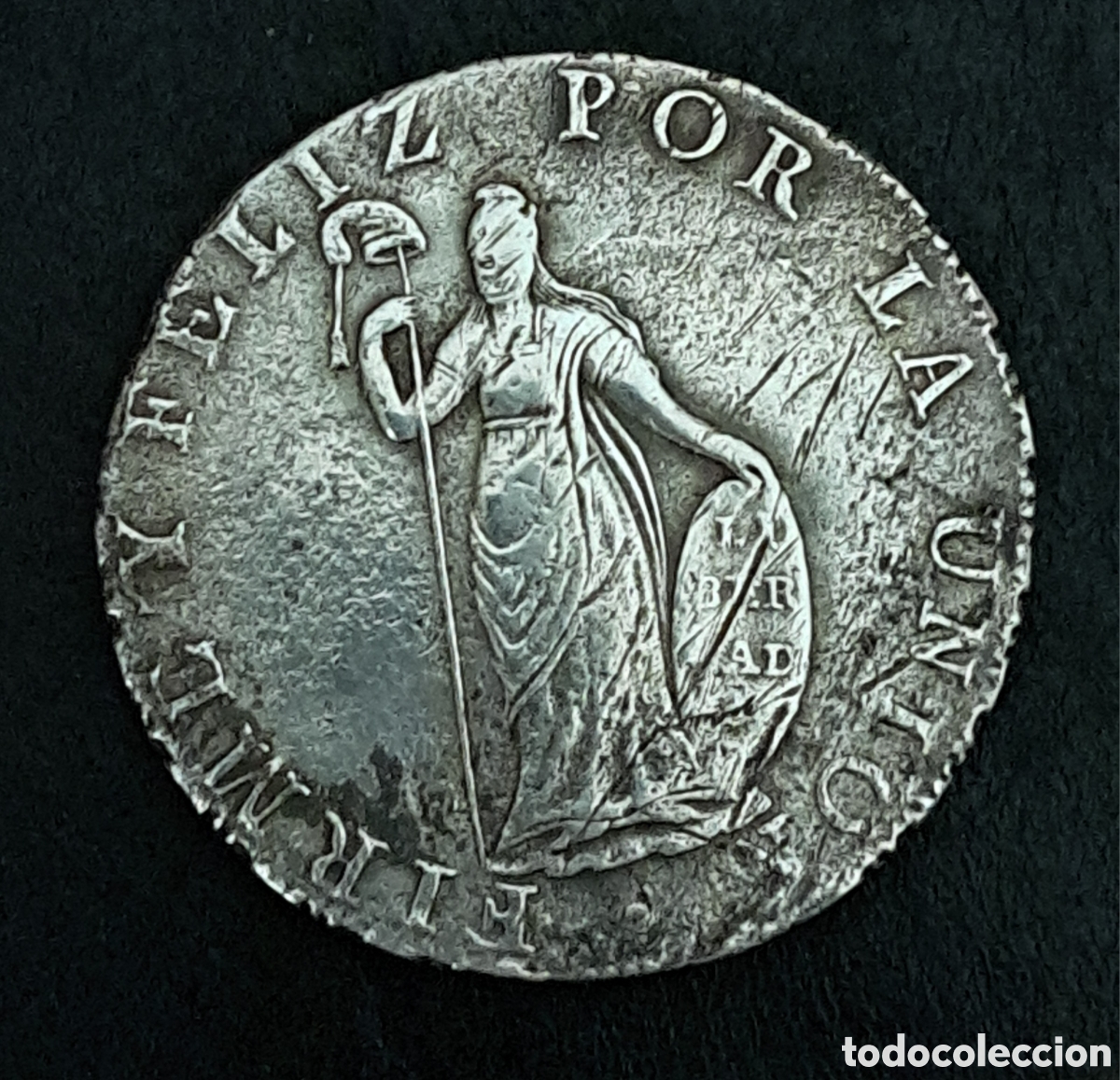 Monedas antiguas de Am&eacute;rica: 8 reales en plata de Per&uacute; a&ntilde;o 1829 acu&ntilde;ada en Cuzco