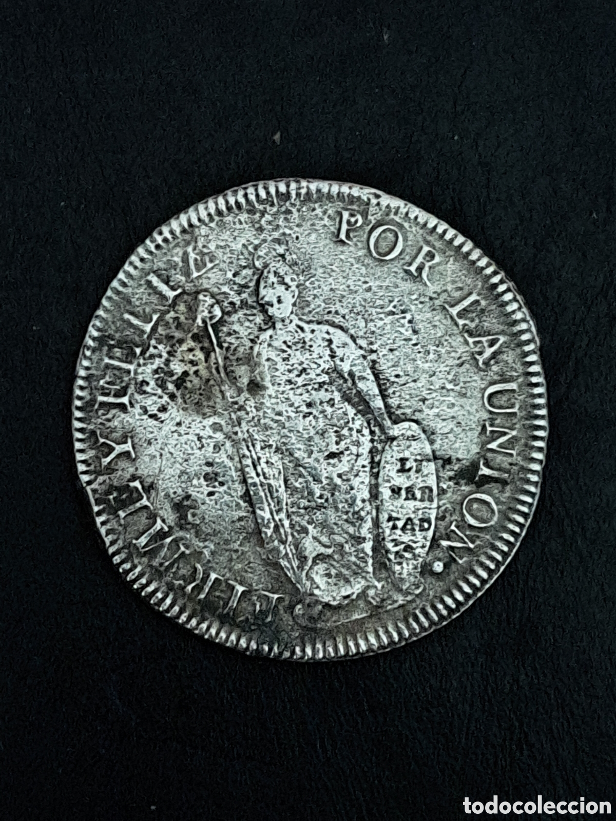 Monedas antiguas de Am&eacute;rica: 8 reales en plata de Per&uacute; a&ntilde;o 1830 acu&ntilde;ada en Lima