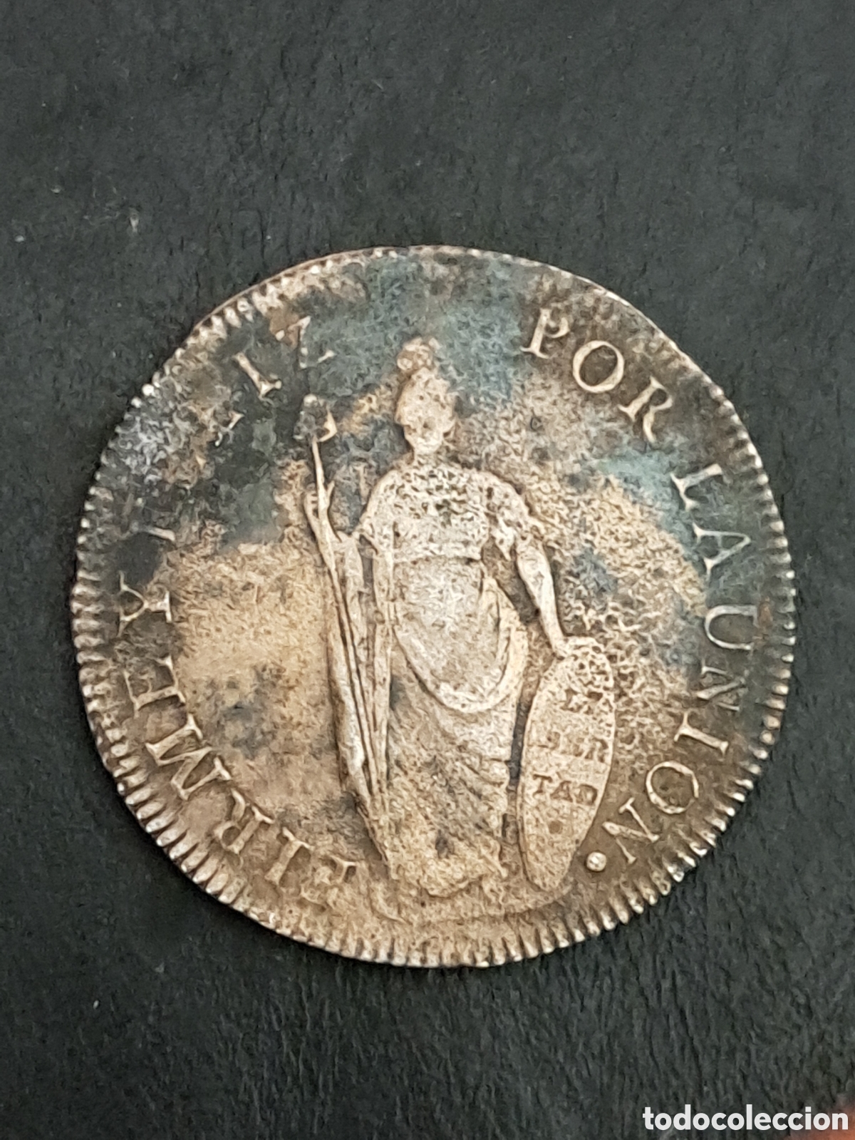 Monedas antiguas de Am&eacute;rica: 8 reales en plata de Per&uacute; a&ntilde;o 1830 acu&ntilde;ada en Lima