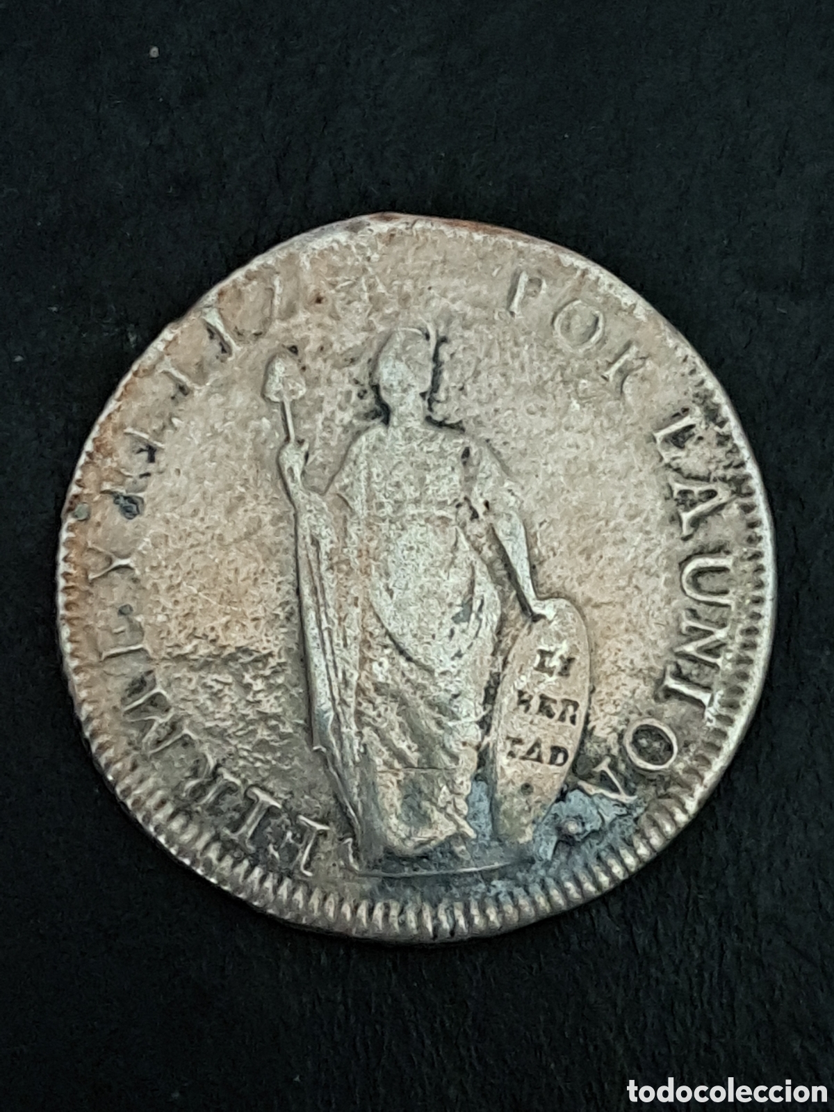 Monedas antiguas de Am&eacute;rica: 8 reales en plata de Per&uacute; a&ntilde;o 1829 acu&ntilde;ada en Lima
