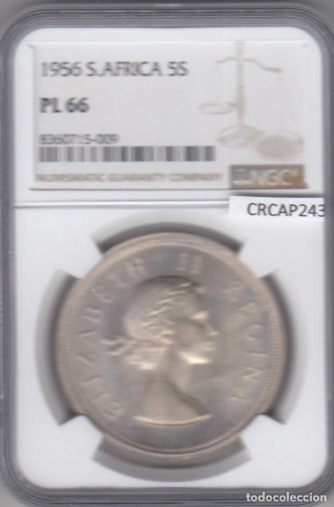 Monedas antiguas de Am&eacute;rica: CRCAP243 MONEDA SUDAFRICA 5 SHILLINGS 1956 PL66