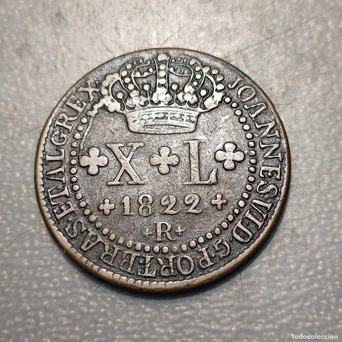 Monedas antiguas de Am&eacute;rica: BRASIL BRAZIL 40 REIS 1822 R MBC