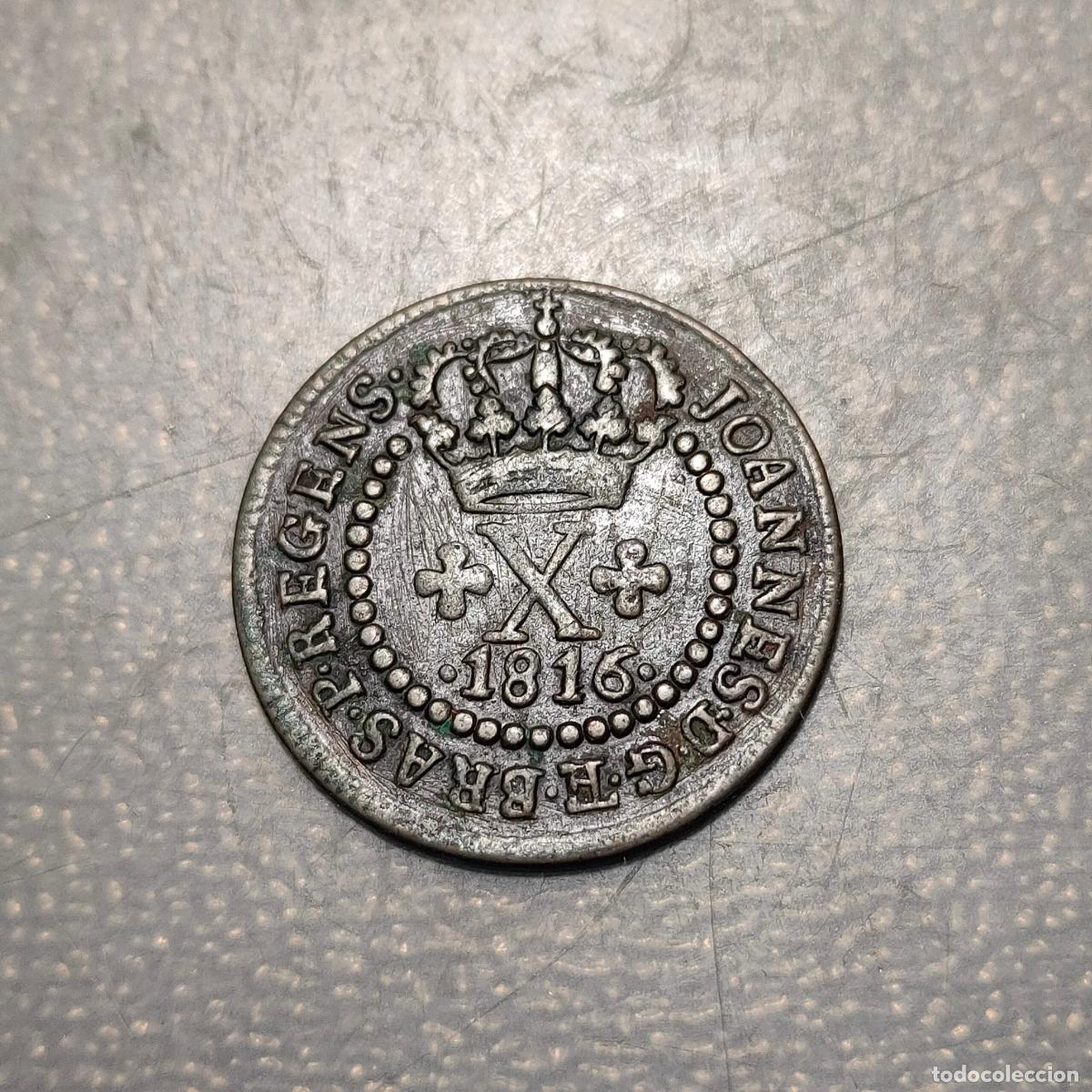 Monedas antiguas de Am&eacute;rica: BRASIL BRAZIL 10 REIS 1816 B MBC+