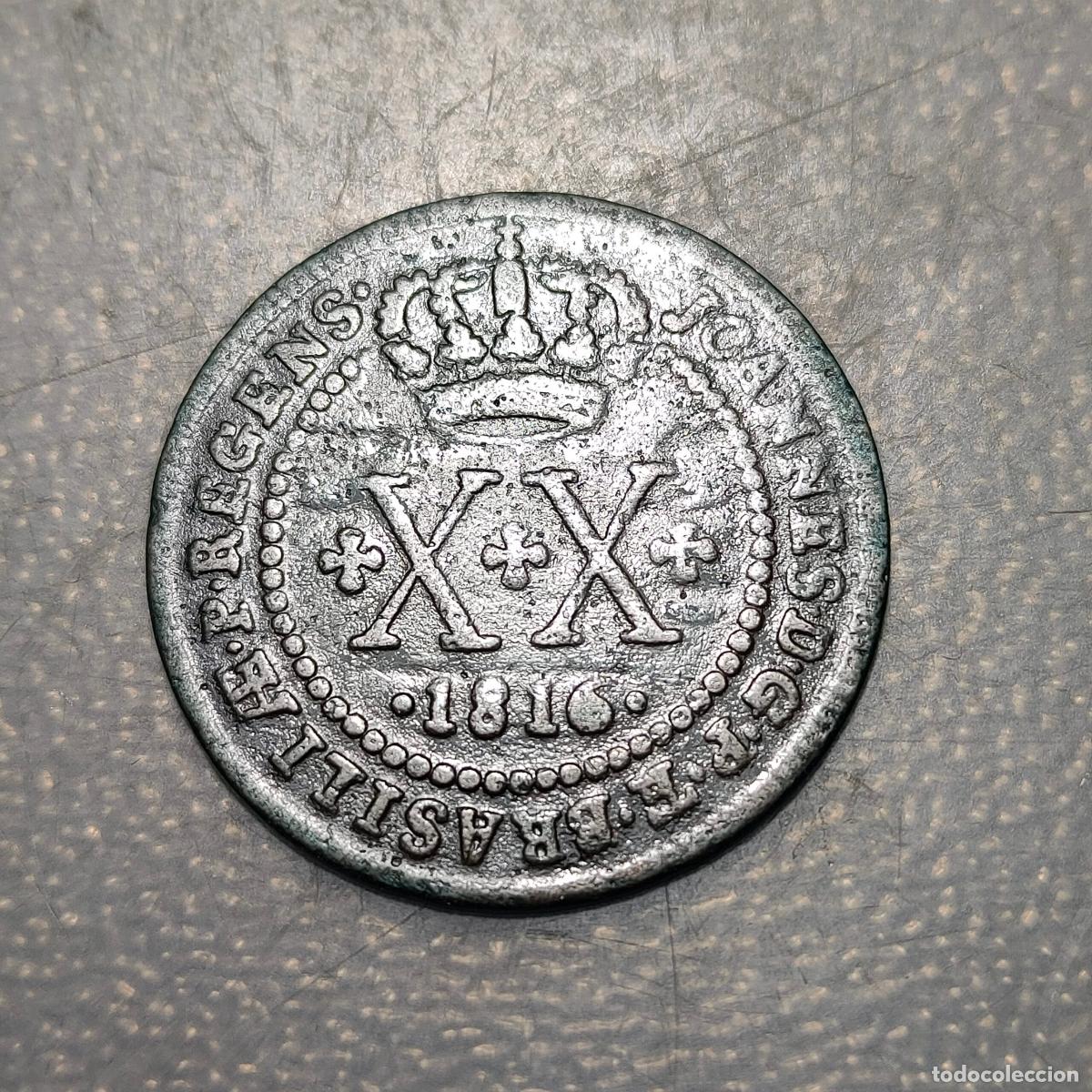 Monedas antiguas de Am&eacute;rica: BRASIL BRAZIL 20 REIS 1816 MBC-