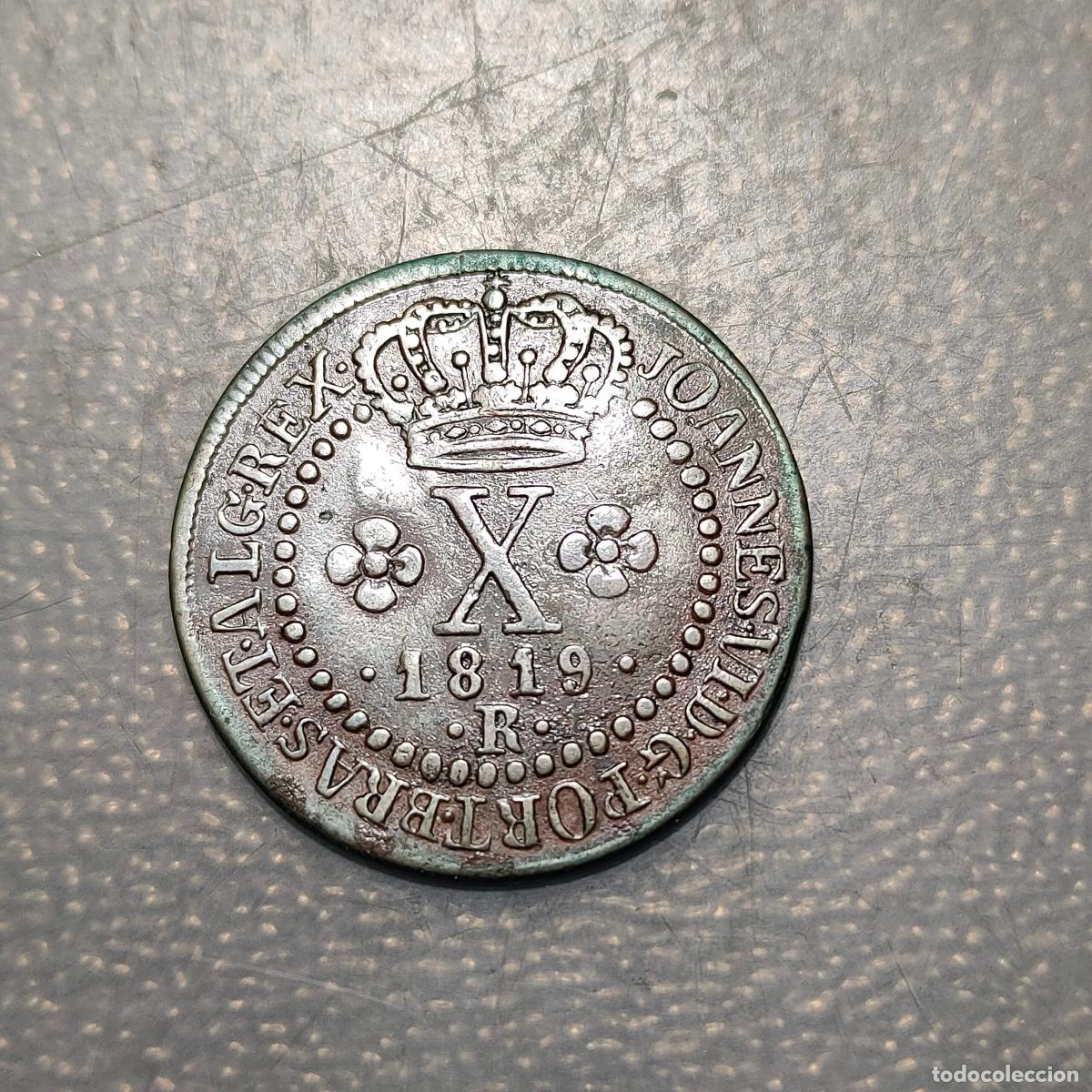 Monedas antiguas de Am&eacute;rica: BRASIL BRAZIL 10 REIS 1819 R EBC