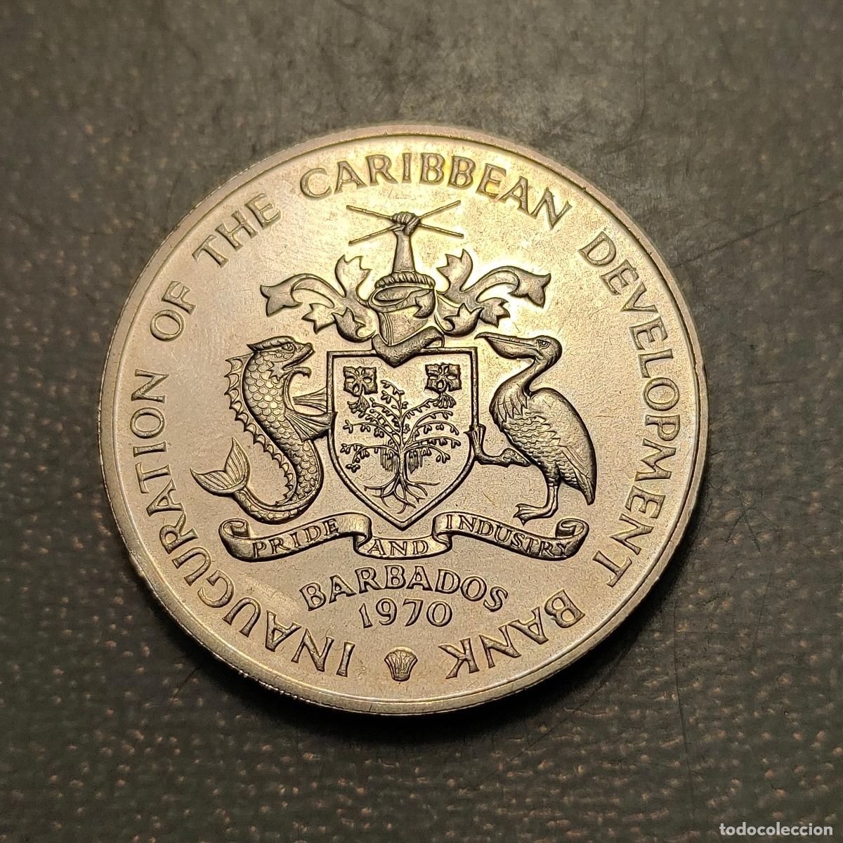 Monedas antiguas de Am&eacute;rica: BARBADOS 4 DOLLARS 1970 SC-