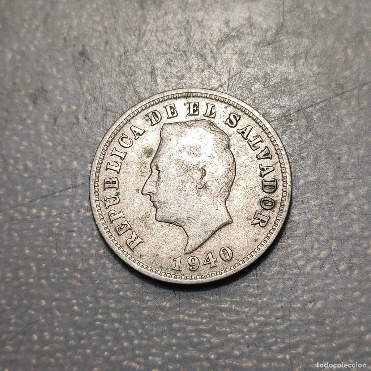 Monedas antiguas de Am&eacute;rica: SALVADOR 5 CENTAVOS 1940 MBC-