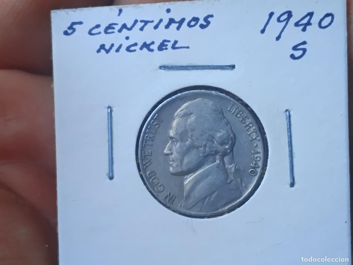 Monedas antiguas de Am&eacute;rica: Estados Unidos USA 1940 S Very Fine VF Jefferson Nickel 5 Cents Mint State 5c US Coin