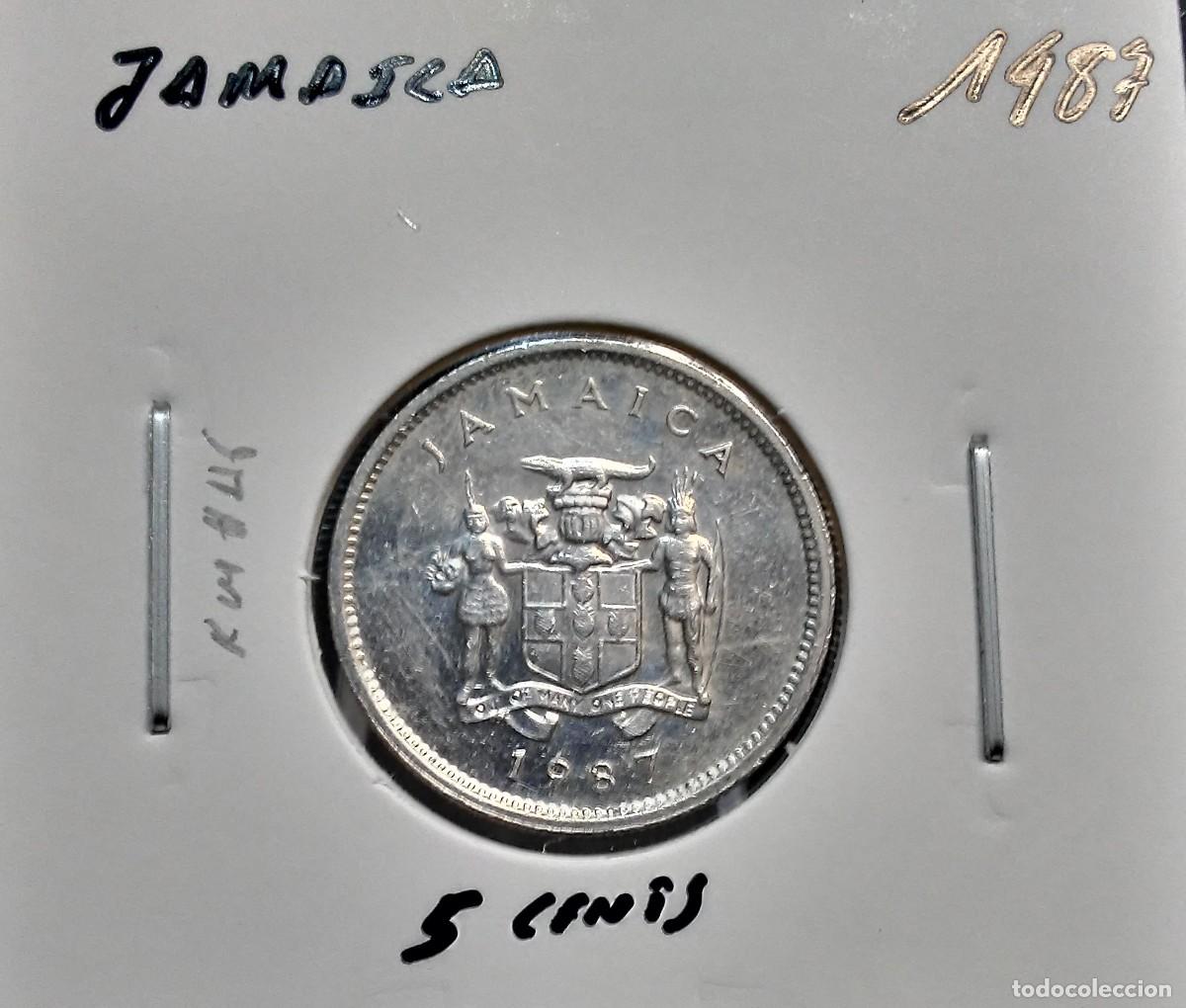 Monedas antiguas de Am&eacute;rica: JAMAICA 5 CENTAVOS / CENTS 1987 KM#46 MBC+.