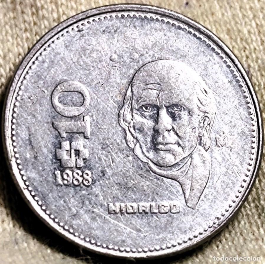 Monedas antiguas de Am&eacute;rica: M&eacute;xico 10 pesos, 1988, HIDALGO &ndash; MBC , Lote 2657