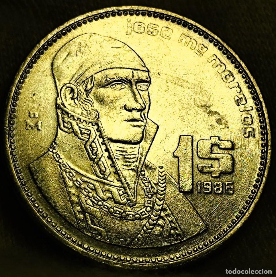 Monedas antiguas de Am&eacute;rica: Mexico 1 pesos, 1985 &ndash; MBC , Lote 2656