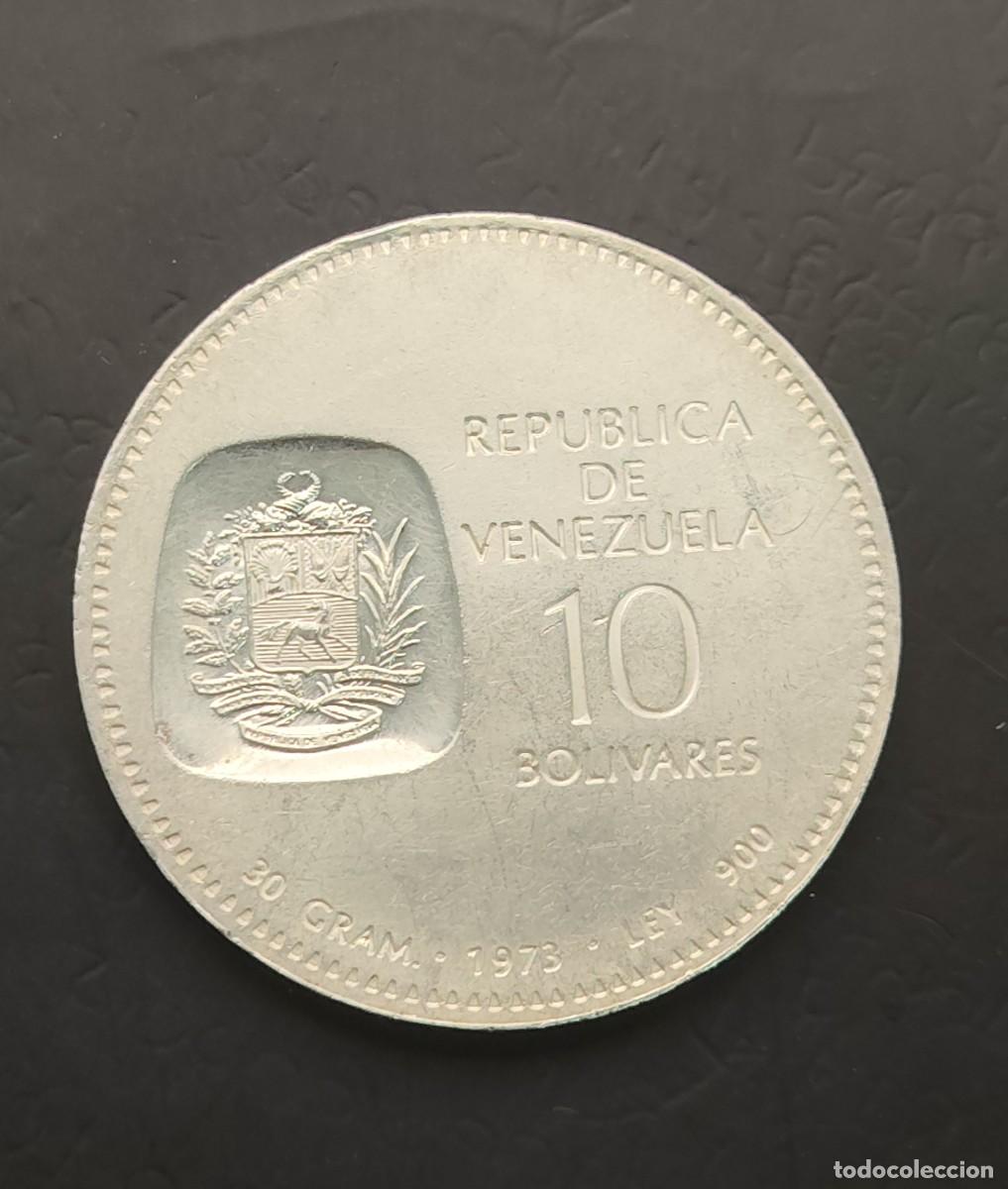 Monedas antiguas de Am&eacute;rica: VENEZUELA A&Ntilde;O 1973 10 BOLIVARES PLATA (900) &rdquo; SIMON BOLIVIAR &rdquo;