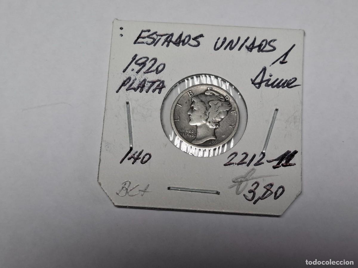 Monedas antiguas de Am&eacute;rica: 1 DIME de PLATA de 1920 KM 140 ESTADOS UNIDOS en BC+