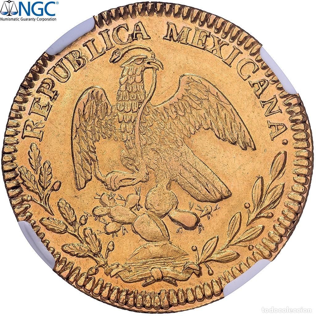 Monedas antiguas de Am&eacute;rica: [#982553] M&eacute;xico, 4 Escudos, 1829, Guanajuato, Oro, NGC, AU58, KM:381