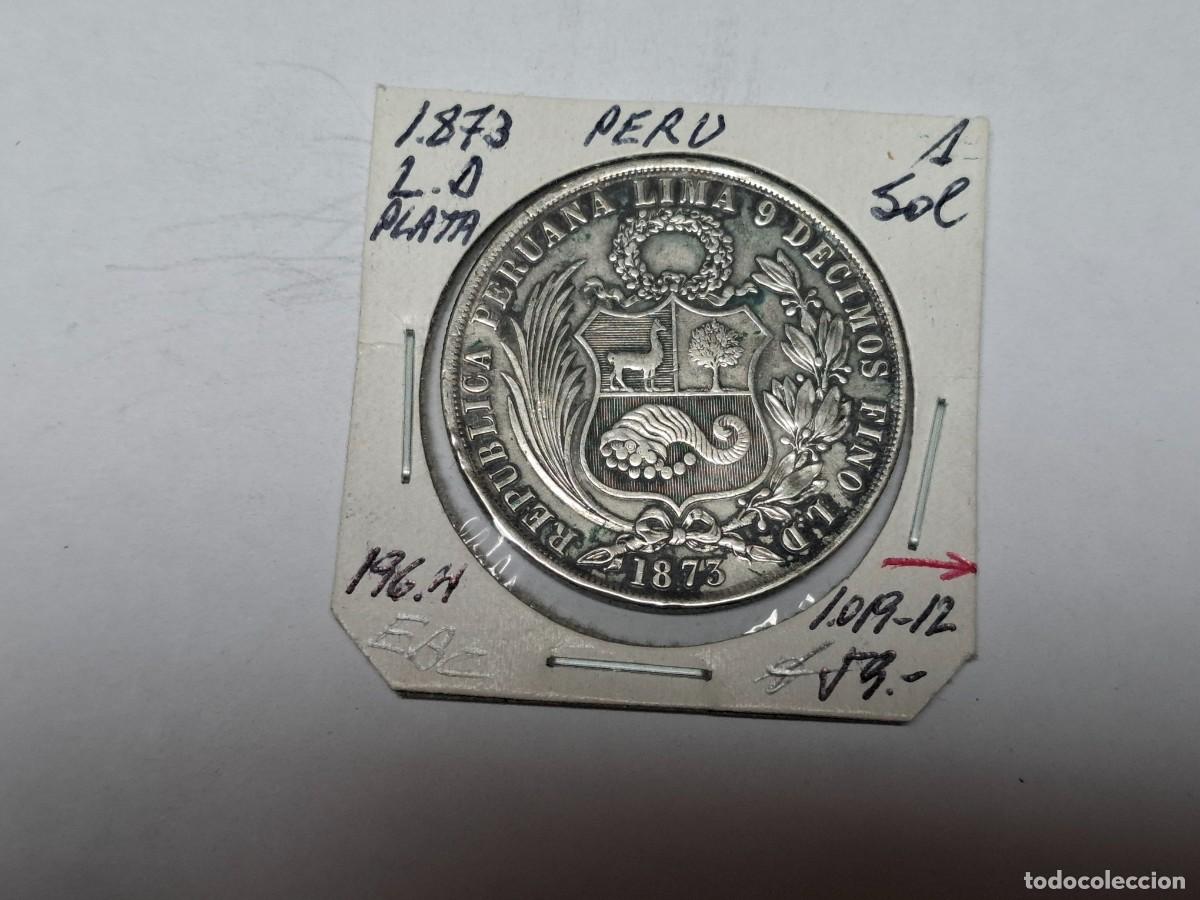 Monedas antiguas de Am&eacute;rica: 1 SOL de PLATA de 1873 LD KM 196.4 PERU en EBC
