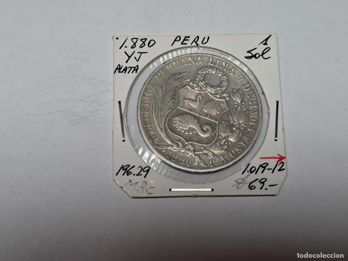 Monedas antiguas de Am&eacute;rica: 1 SOL de PLATA de 1880 YJ KM 196.29 PERU en MBC