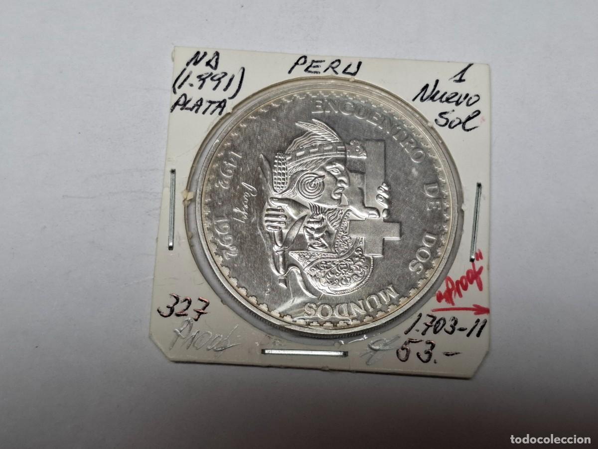 Monedas antiguas de Am&eacute;rica: 1 NUEVO SOL de PLATA de 1991 KM 327 PERU en PROOF