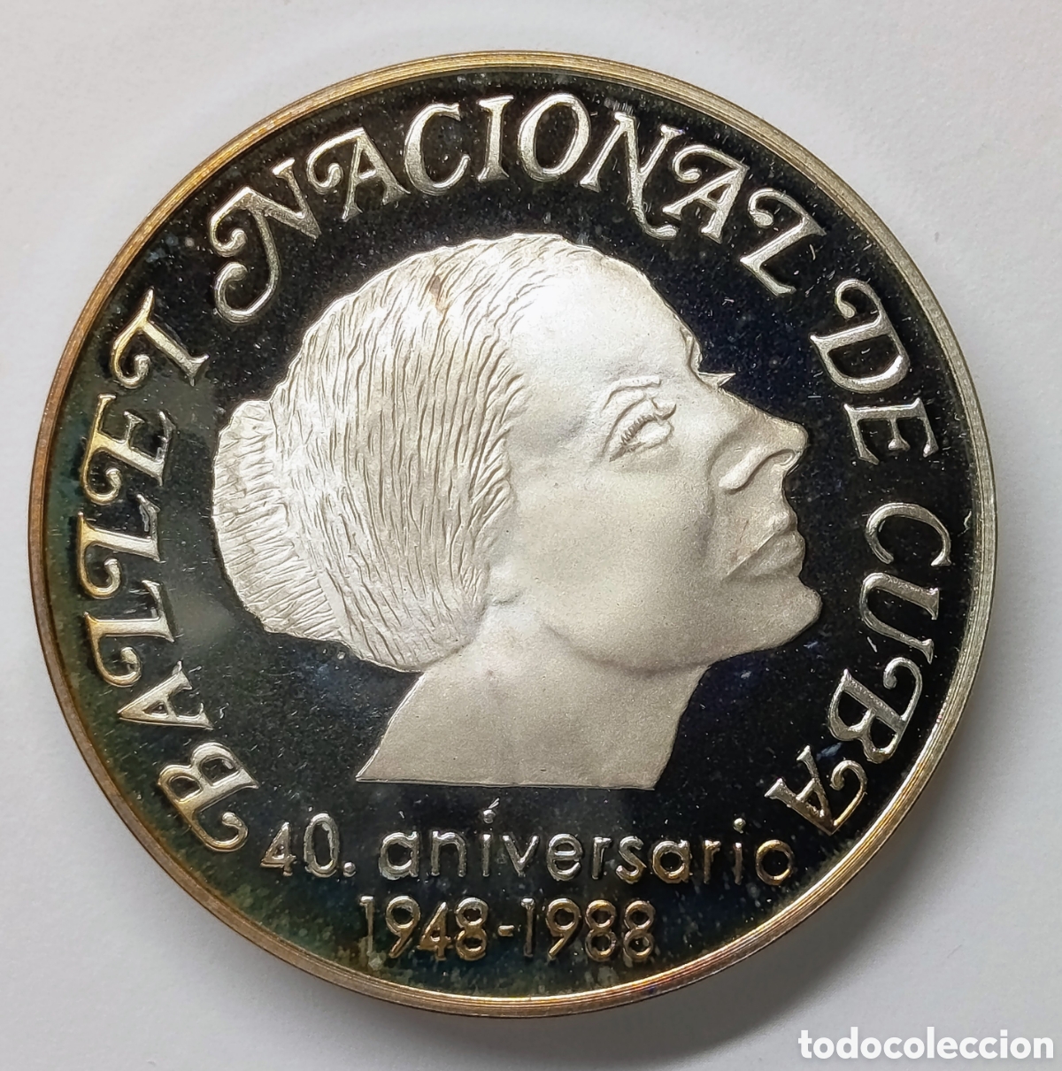Monedas antiguas de Am&eacute;rica: CUBA. &ldquo;BALLET NACIONAL DE CUBA. ANIVERSARIO 1948-1988&rdquo;. 1988. 5 PESOS. PLATA. PROOF. 16 GRAMOS. ,999