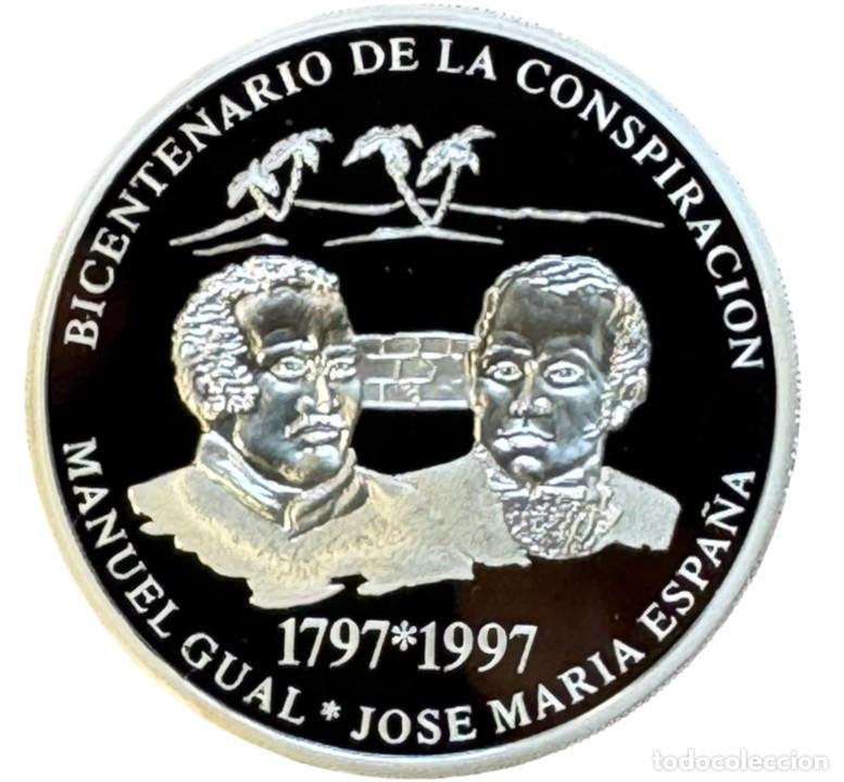 Monedas antiguas de Am&eacute;rica: VENEZUELA 500 bolivares plata 1997 proof BICENTENARIO DE LA CONSPIRACI&Oacute;N