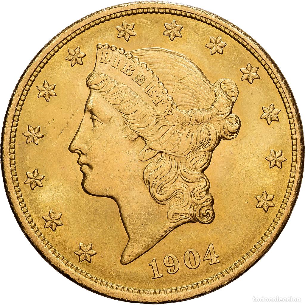 Monedas antiguas de Am&eacute;rica: [#1540061] Estados Unidos, $20, Double Eagle, Liberty Head, 1904, U.S. Mint, Oro, EBC