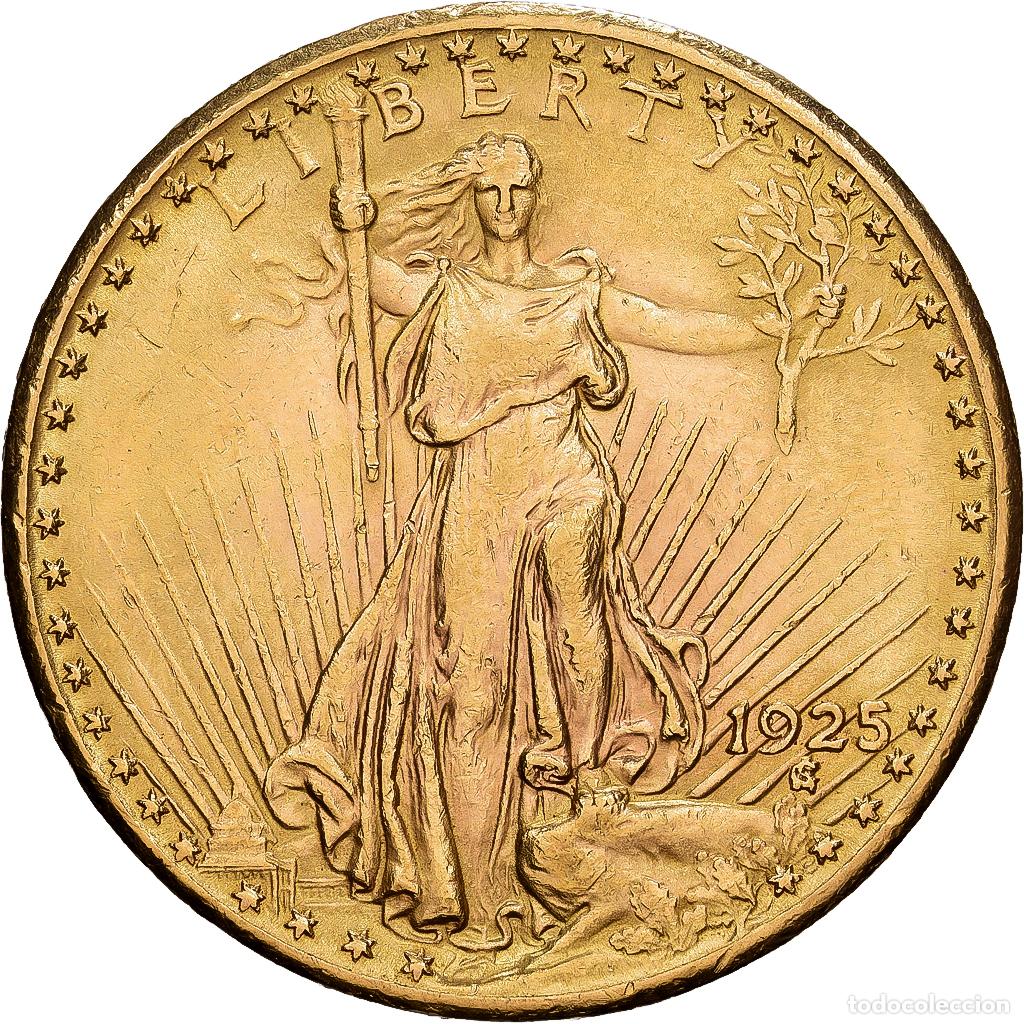 Monedas antiguas de Am&eacute;rica: [#1540060] Estados Unidos, $20, Double Eagle, Saint-Gaudens, 1925, U.S. Mint, Oro, MBC