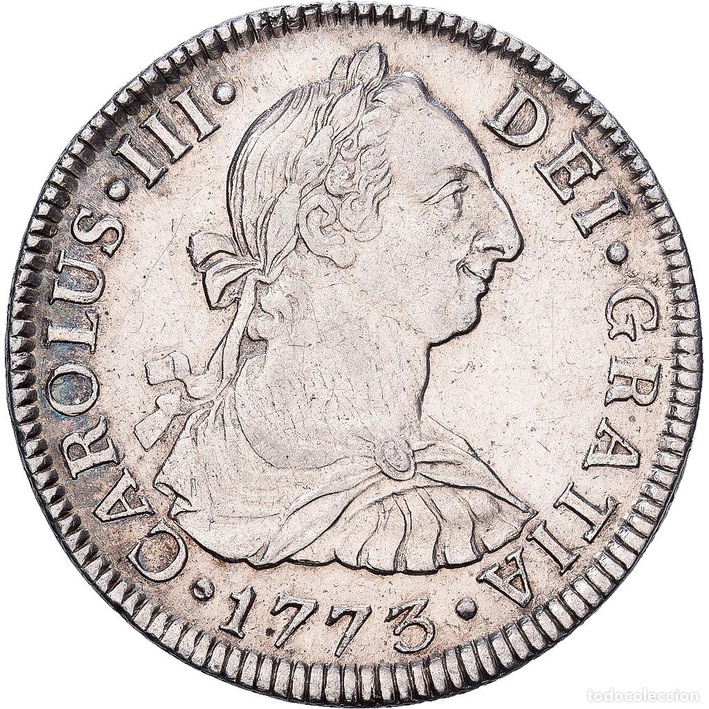 Monedas antiguas de Am&eacute;rica: [#139763] M&eacute;xico, Charles III, 2 Reales, 1773, Mexico City, Plata, EBC, KM:88.2