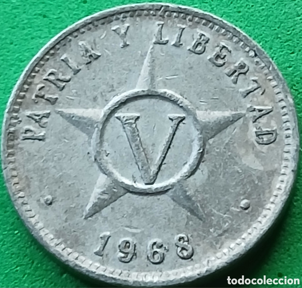 Monedas antiguas de Am&eacute;rica: Cuba 5 centavos 1968 km#34