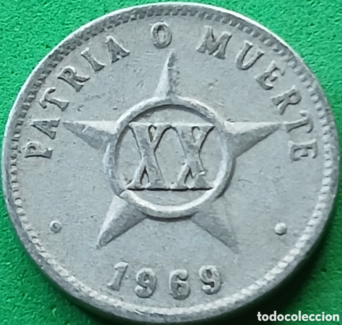Monedas antiguas de Am&eacute;rica: Cuba 20 centavos 1969 km#35