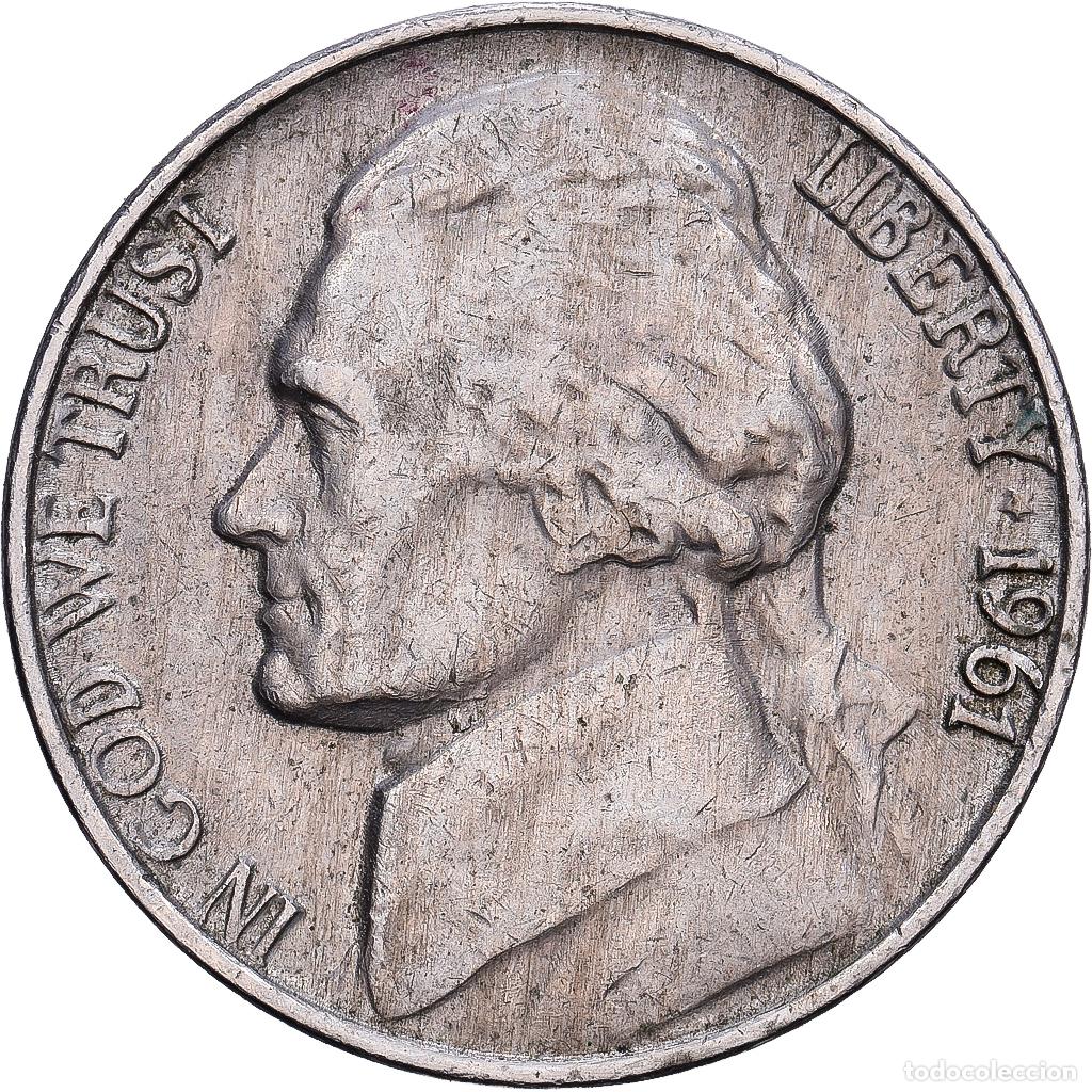 Monedas antiguas de Am&eacute;rica: [#139607] Estados Unidos, 5 Cents, Jefferson, 1961, Philadelphia, Cupronickel, MBC, KM:192