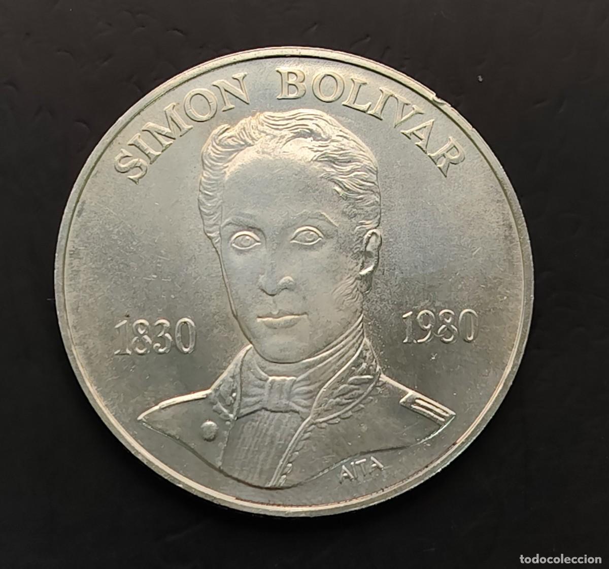 Monedas antiguas de Am&eacute;rica: VENEZUELA A&Ntilde;O 1980 , 100 BOLIVARES PLATA ( 900) &rdquo; SIMON BOLIVAR &rdquo;