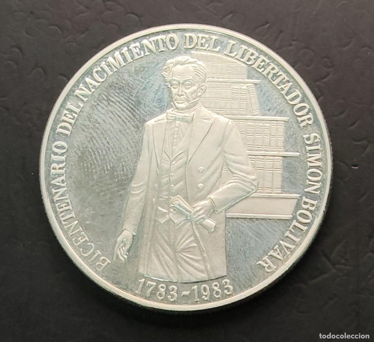 Monedas antiguas de Am&eacute;rica: VENEZUELA A&Ntilde;O 1983 , 100 BOLIVARES PLATA (900) &rdquo; BICENTENARIO &rdquo;