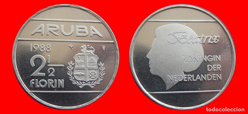 Monedas antiguas de Am&eacute;rica: 2 1/2 FLORINES 1988 ARUBA-153545
