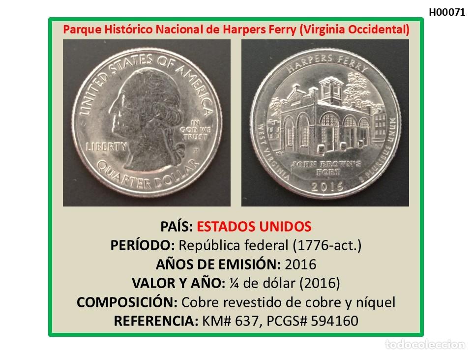 Monedas antiguas de Am&eacute;rica: MONEDA ESTADOS UNIDOS. 1/4 DOLAR (2016 P)