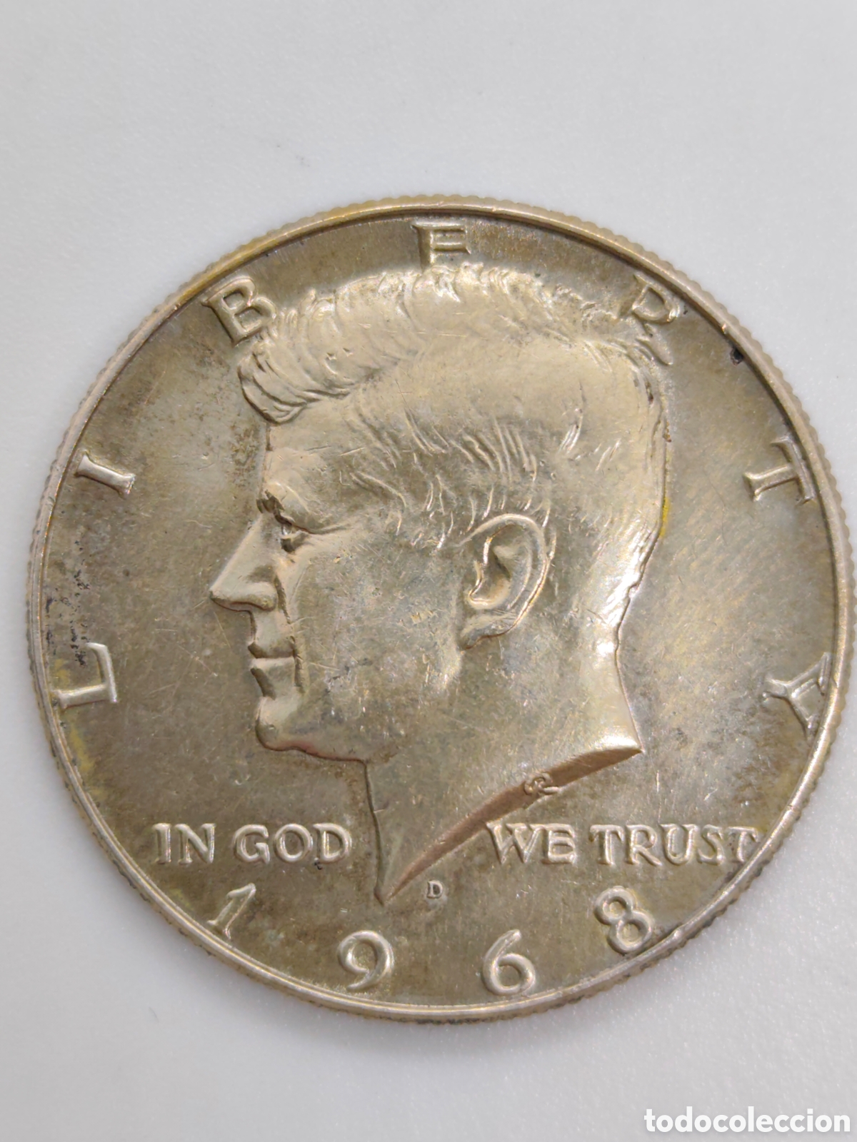 Monedas antiguas de Am&eacute;rica: Moneda de plata usa 1968