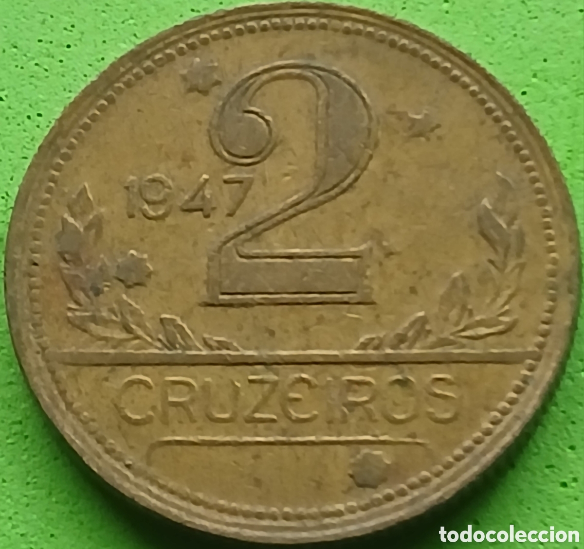 Monedas antiguas de Am&eacute;rica: Brasil 2 cruzeiros 1947 km#559