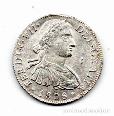 Monedas antiguas de Am&eacute;rica: M&Eacute;XICO 1808, 8 REALES, FERNANDO VII, KM-110, M&Eacute;XICO, AG, 27 gr, 896/1000, MBC+; 2 FOTOS