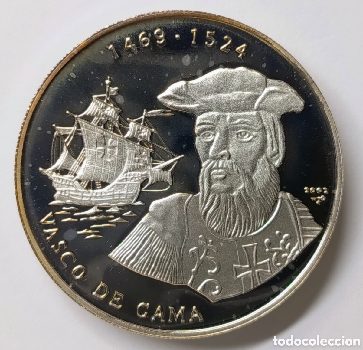 Monedas antiguas de Am&eacute;rica: CUBA. MONEDAS DE 10 PESOS 2002 &ldquo;VASCO DE GAMA&rdquo;. PLATA. PROOF. 20 GRAMOS. ,999. ESCASA