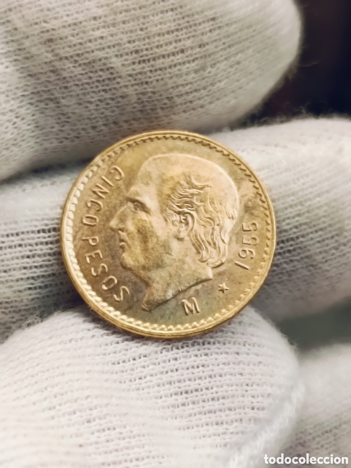 Monedas antiguas de Am&eacute;rica: MEXICO . 5 PESOS DE ORO . A&Ntilde;O 1955. 4,16 GRAMOS LEY 900 mm