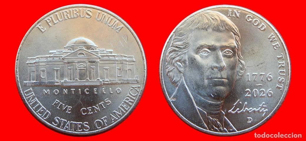 Monedas antiguas de Am&eacute;rica: 5 CENTAVOS 2026-D SIN CIRCULAR USA-9343SC