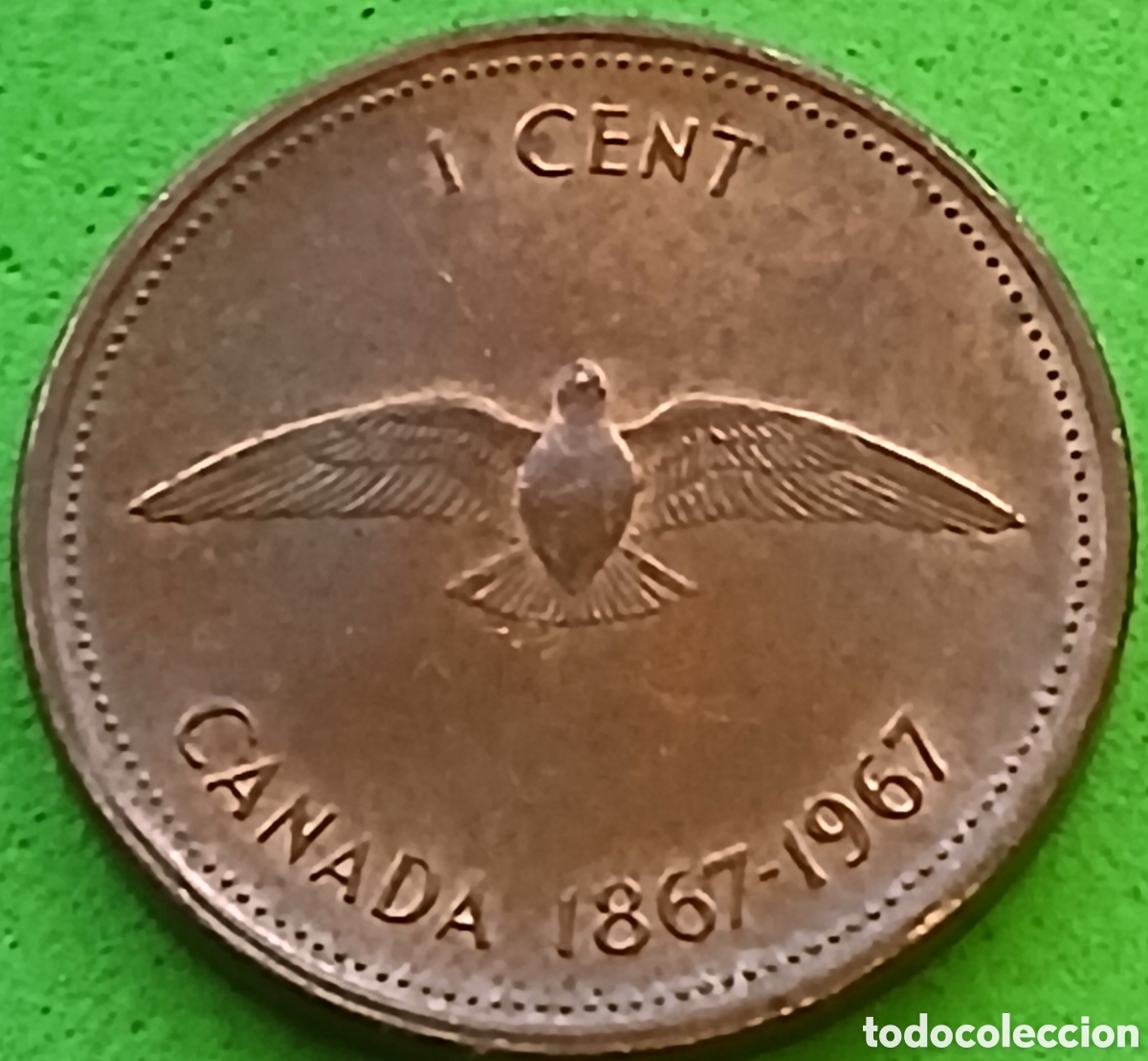 Monedas antiguas de Am&eacute;rica: Canad&aacute; 1 cent 1967 km#65 Confederaci&oacute;n Canadiense