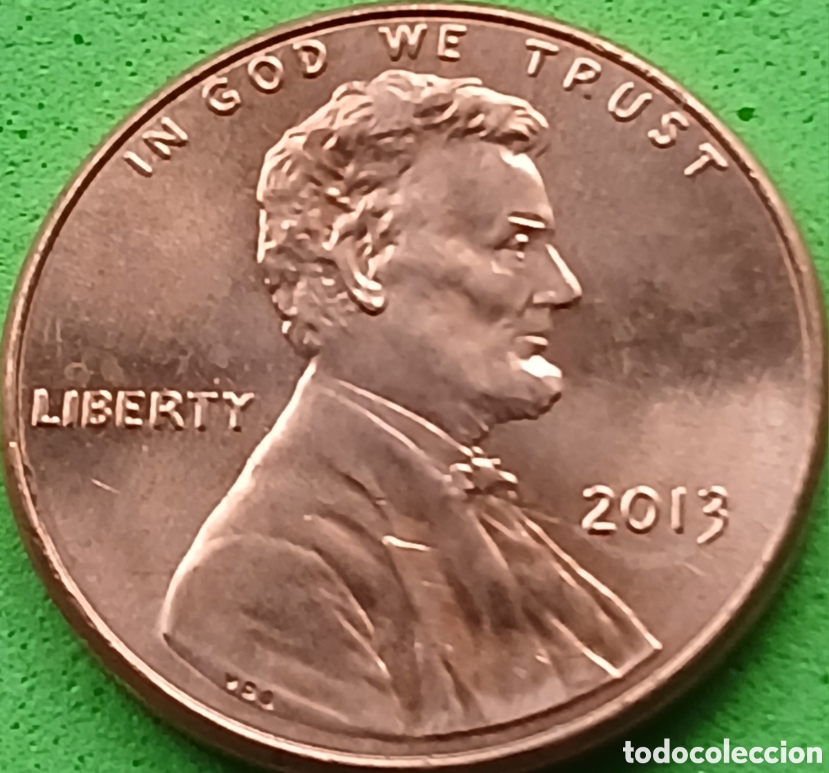 Monedas antiguas de Am&eacute;rica: USA one cent 2013 km#468 sin marca de ceca