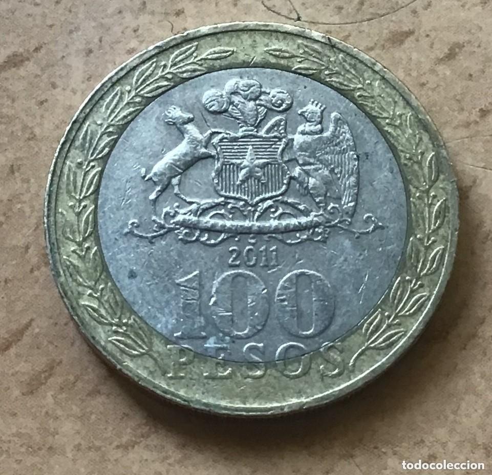 Monedas antiguas de Am&eacute;rica: 100 pesos de Chile. A&ntilde;o 2011 - Foto 2